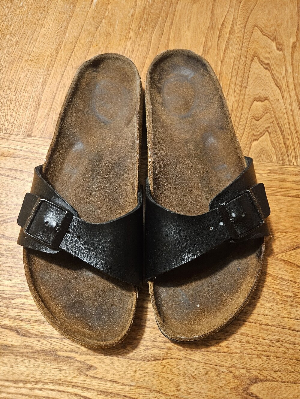 Birkenstock Madrid Black Single-Strap Leather Sandals – Unisex